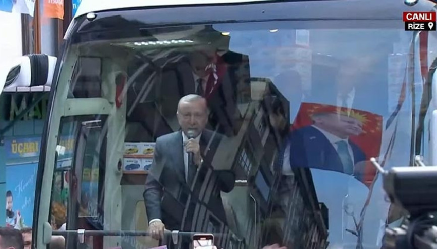 Cumhurbaşkanı Erdoğan, Rizenin Güneysu ilçesinde konuştu