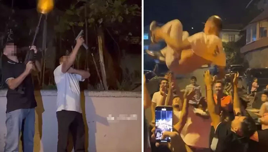 Beykozda uzun namlulu silahlarla asker eğlencesi