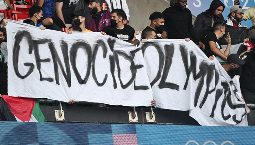 Paris 2024te futbol maçında İsrail protestosu