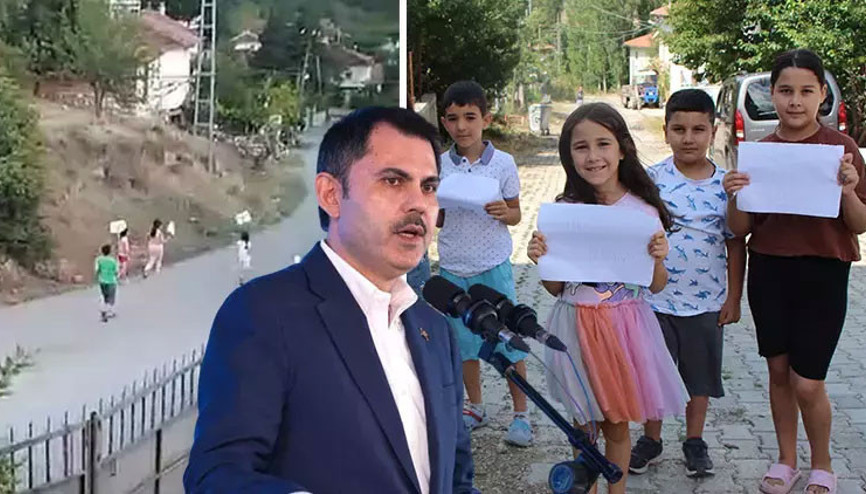 Köye oyun parkı isteyen çocuklara Bakan Kurum’dan müjde