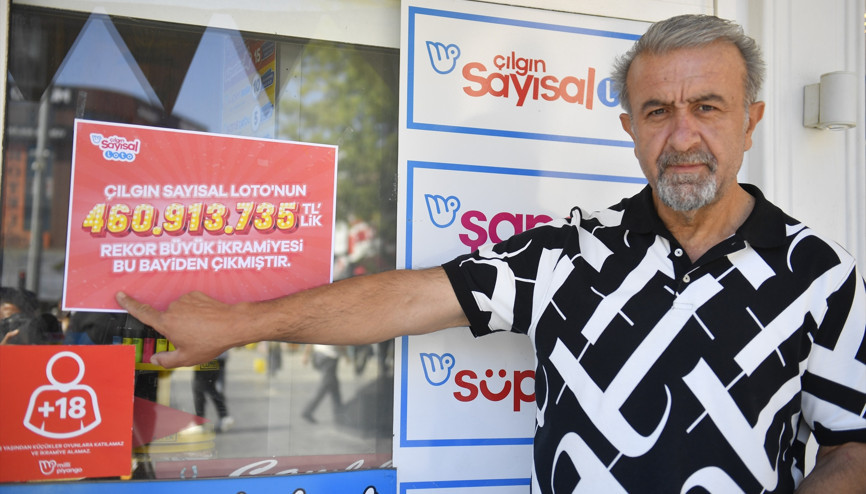Çılgın Sayısal Loto’da rekor ikramiye Kırşehirde sahibini buldu Talihliyi merak edenler bayiye akın ediyor
