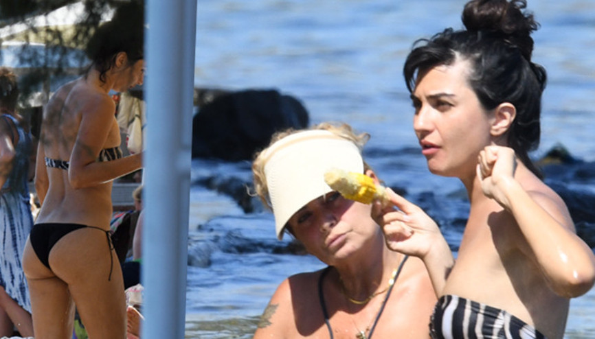 Tuba Büyüküstünün denizde mısır keyfi