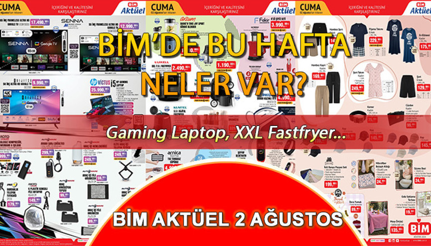 SATIŞTA BİM AKTÜEL 2 AĞUSTOS 2024 KATALOĞU- İNDİRİMLİ ÜRÜNLER || Bimde hafta cuma neler var Gaming Laptop, XXL Fastfryer BİMde