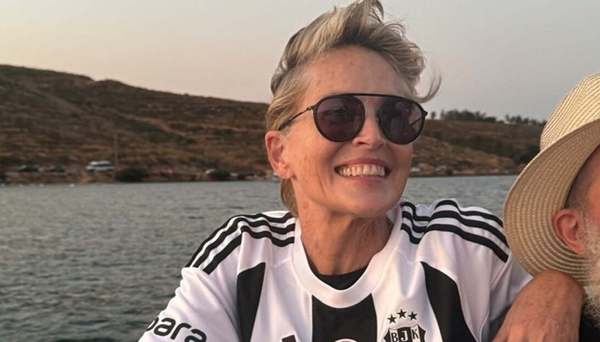 Ünlü aktris Sharon Stone, Beşiktaş formasıyla
