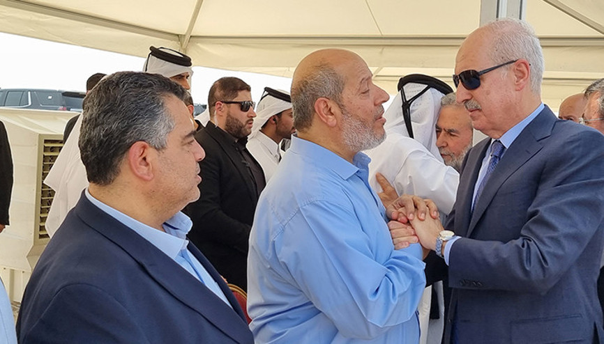 TBMM Başkanı Kurtulmuş Haniyenin cenaze töreninde