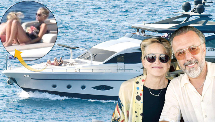Sharon Stone lüks yatla Bodrum turunda