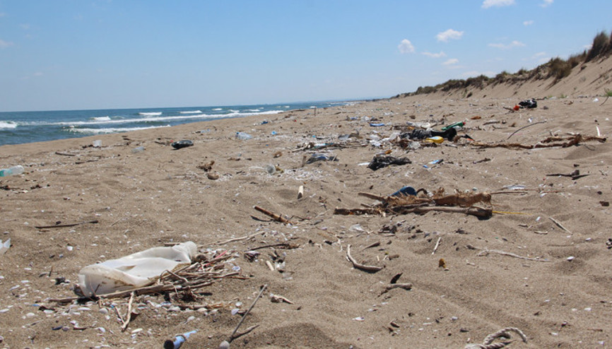 Kocaelide 2 kilometrelik kumsal çöple kaplandı Kocaelide 2 kilometrelik kumsal çöple kaplandı