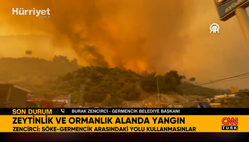 Aydında ormanlık alanda yangın: Germencik Belediye Başkanı canlı yayında açıklama yaptı Aydında ormanlık alanda yangın: Germencik Belediye Başkanı canlı yayında açıklama yaptı