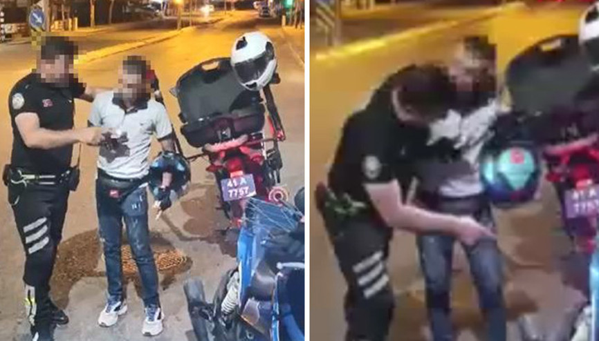 Polis önce ceza kesti ardından ver ara gazı deyip çıkan sesi dinletti