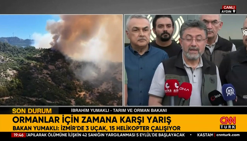 Tarım ve Orman Bakanı Yumaklı: Yangınla mücadelede yorulmayan bir düşmanla savaşıyoruz