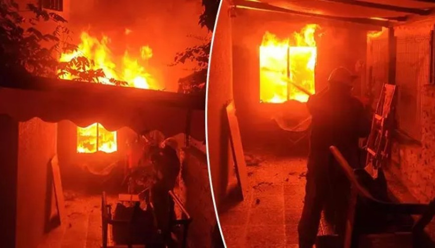 Sarıyer’de ünlü oyuncunun villasında yangın