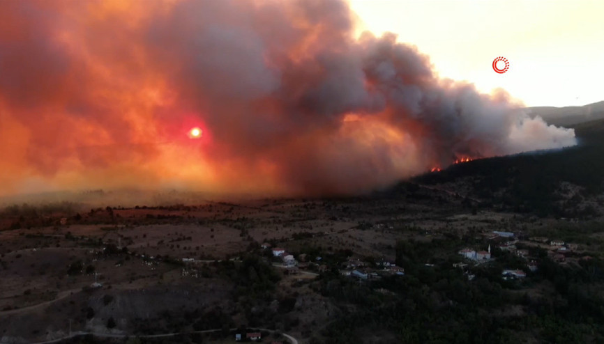 Çankırı’da orman yangını