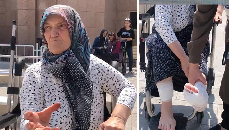 Yaşlı kadın, evinin bahçesinde başıboş köpeklerin saldırısına uğradı