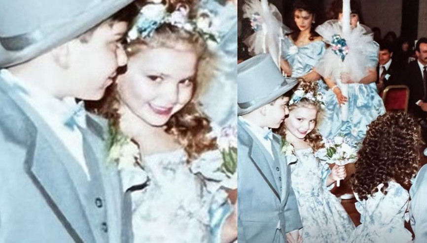 Boncuk gözlü kızın annesi paylaştı: Ünlü oyuncuyu tanıdınız mı