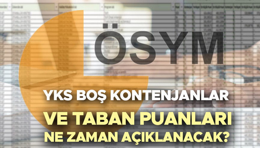 YKS BOŞ KONTENJANLAR 2024 VE TABAN PUANLARI | Üniversite boş kontenjanlar ne zaman açıklanacak, sorgulama nasıl yapılır 2 yıllık ve 4 yıllık YKS üniversite kontenjanlar ve taban puanları listesi son durum