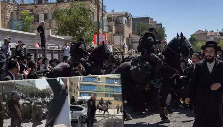İsrailde zorunlu askerlik ayaklanması Polisten sert müdahale İsrailde zorunlu askerlik ayaklanması Polisten sert müdahale