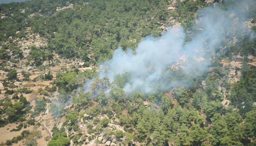 Muğla Yatağanda orman yangını