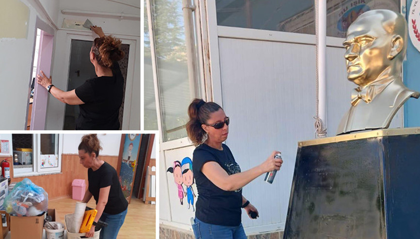 Yeni atanan okul müdüründen alkışlanacak hareket: Binayı baştan aşağı yeniliyor