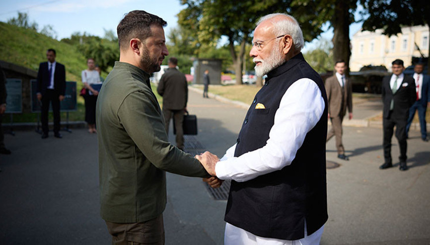 Hindistan Başbakanı Modi ile Ukrayna lideri Zelenski görüştü