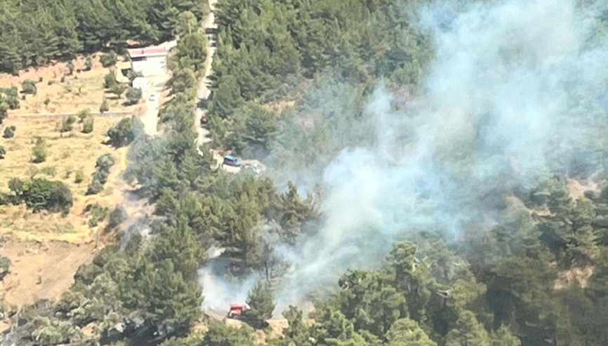 İzmir Kemalpaşada orman yangını: Havadan ve karadan müdahale ediyor