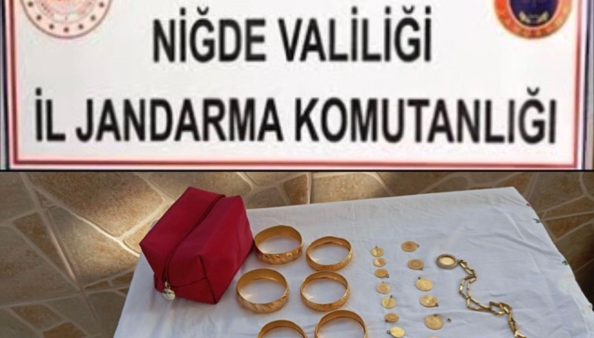 Niğdede çelik kasadan çalınan 400 bin liralık altın bulunup sahibine teslim edildi