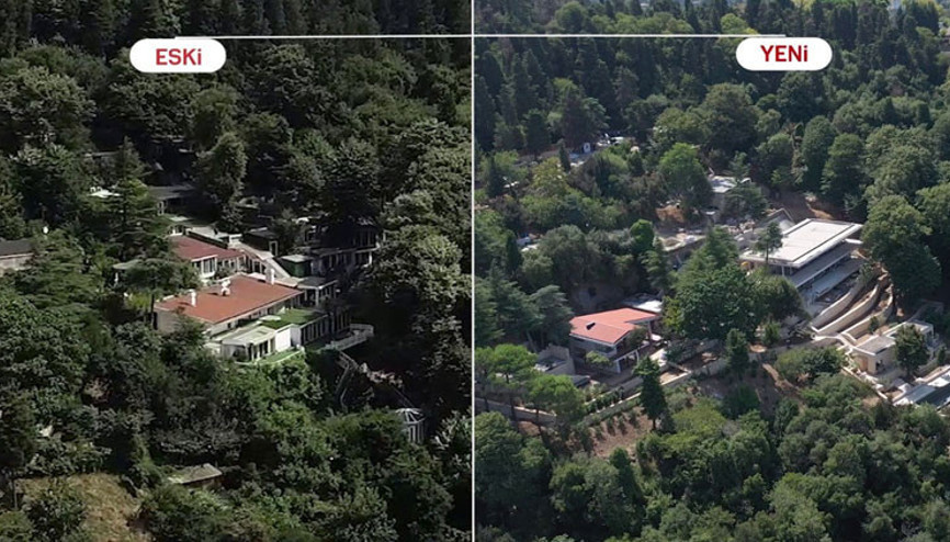 Üsküdar Vaniköy’de bulunan kaçak inşaatın yeni görüntüleri ortaya çıktı