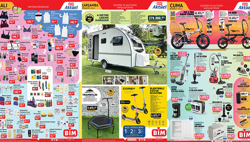 RAFLARDA BİM AKTÜEL 6 EYLÜL 2024 KATALOĞU-İNDİRİMLİ ÜRÜNLER LİSTESİ || Bimde bu cuma neler var BİM Karavan, Elektrikli Bisiklet, televizyon getiriyor... RAFLARDA BİM AKTÜEL 6 EYLÜL 2024 KATALOĞU-İNDİRİMLİ ÜRÜNLER LİSTESİ || Bimde bu cuma neler var BİM Karavan, Elektrikli Bisiklet, televizyon getiriyor...