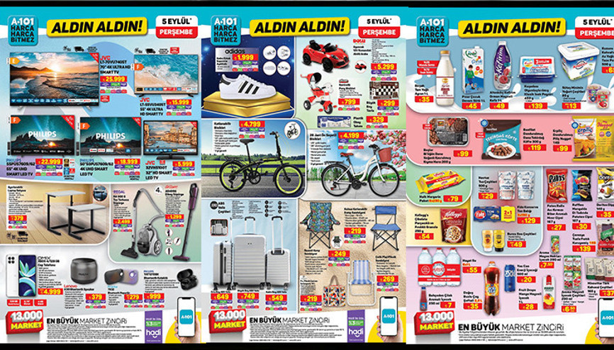 SATIŞTA A101 5 EYLÜL 2024 KATALOĞU- İNDİRİMLİ ÜRÜNLER || A101de bu hafta neler var A101 bu hafta Adidas Super Step Ayakkabı, Laptop Sehpası, Dikey Süpürge getiriyor...