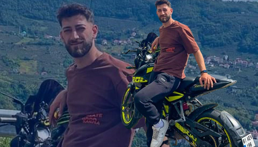 Trabzonda motosikletli Yalçın Davulcunun feci ölümü