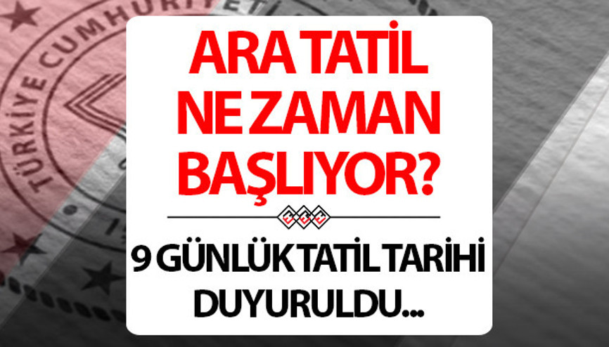 Kasım ara tatili ne zaman, kaç gün sürecek 1 haftalık ara tatil ne zaman başlıyor 2024 MEB tatil takvimi