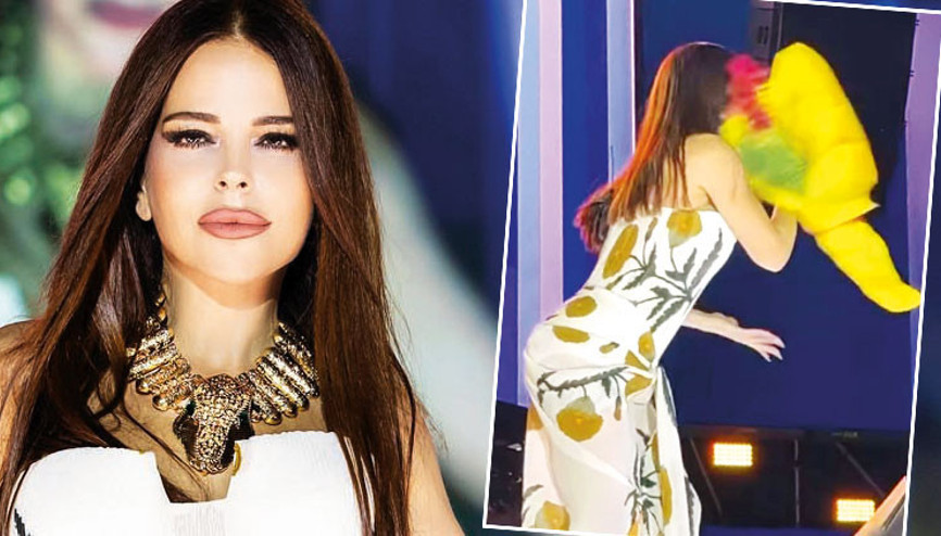 Simgenin kafasına önce çiçek sonra telefon attılar