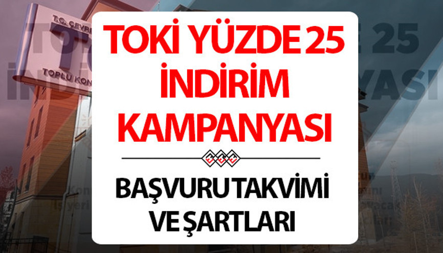 TOKİ İNDİRİM KAMPANYASI BAŞVURU ŞARTLARI VE 2024 TARİHİ: TOKİ yüzde 25 indirim kampanyası 2024 ne zaman başlayacak, başvuruları nasıl yapılır, şartları neler Bakan Kurum paylaştı TOKİ İNDİRİM KAMPANYASI BAŞVURU ŞARTLARI VE 2024 TARİHİ: TOKİ yüzde 25 indirim kampanyası 2024 ne zaman başlayacak, başvuruları nasıl yapılır, şartları neler Bakan Kurum paylaştı