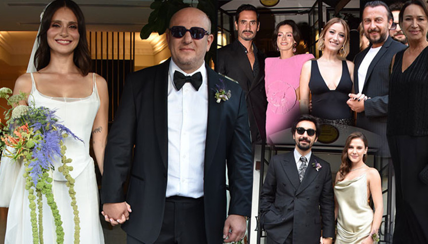 Meriç Aral ile Serkan Keskin evlendi... Nikaha ünlü yağdı