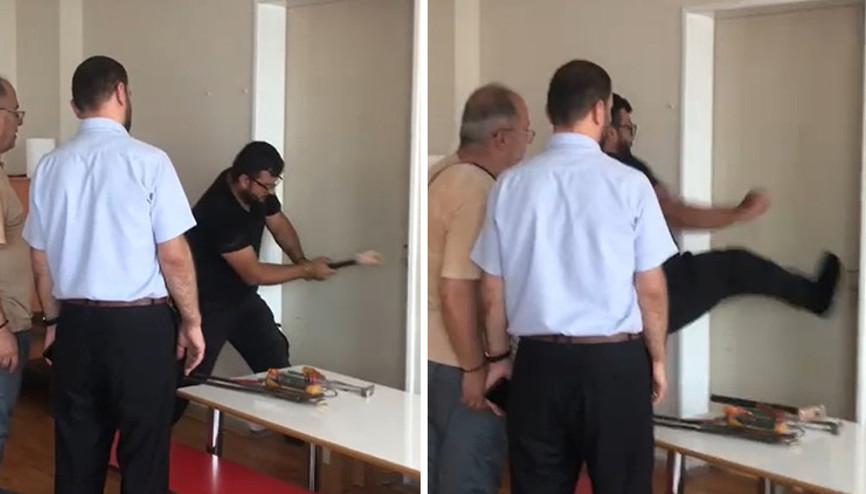 Kadın müdür yardımcısı o anları kayda almıştı: Zorba müdür açığa alındı
