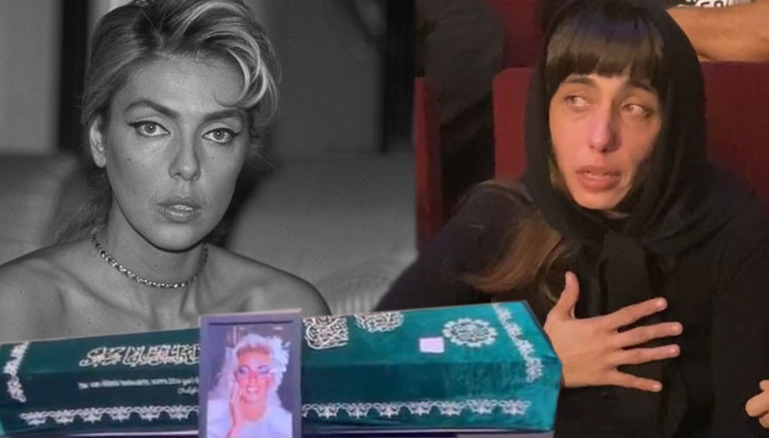 Ahu Tuğbaya veda... Meriç Erkan tabutun başından ayrılmadı