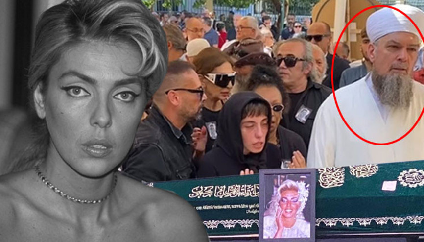 Ahu Tuğbaya veda.. Meriç Erkan tabutun başından ayrılmadı