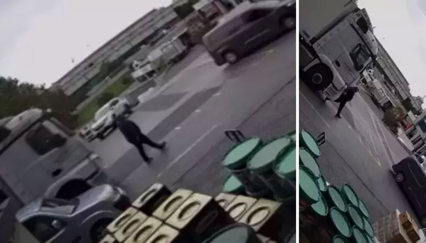 Yolun karşısına geçmeye çalışan yayayı kamyon ezdi