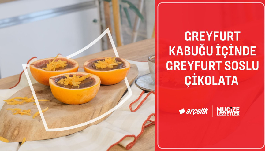 Greyfurt kabuğu içinde greyfurt soslu çikolata tarifi | Mucize Lezzetler