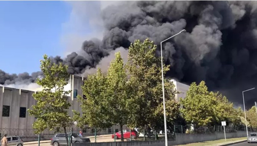 Tekirdağ’da kumaş fabrikasında yangın