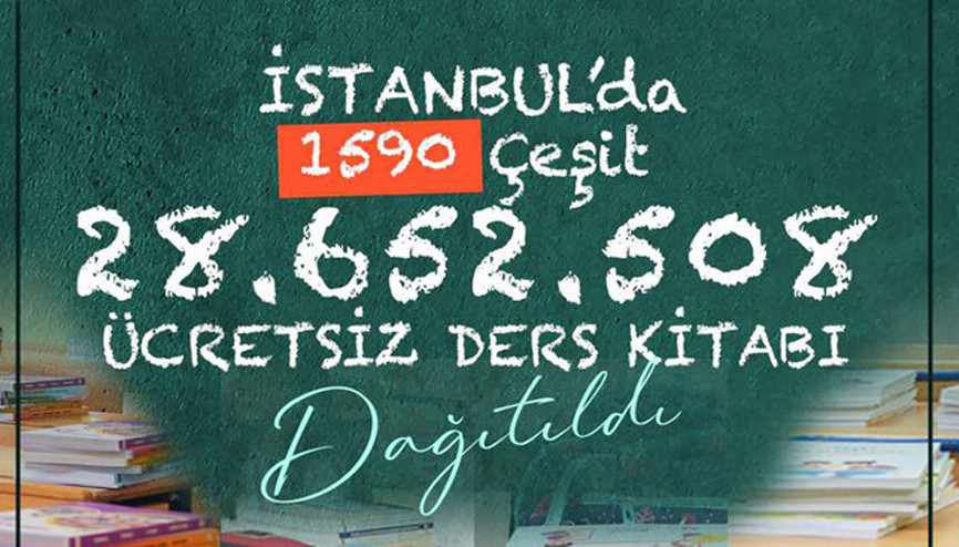 İstanbul’da 28 milyon ücretsiz ders kitabı
