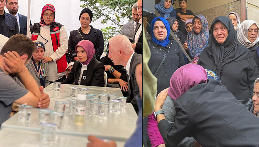 Bakan Göktaştan İstanbulda öldürülen İkbal ve Ayşenurun ailelerine taziye ziyareti