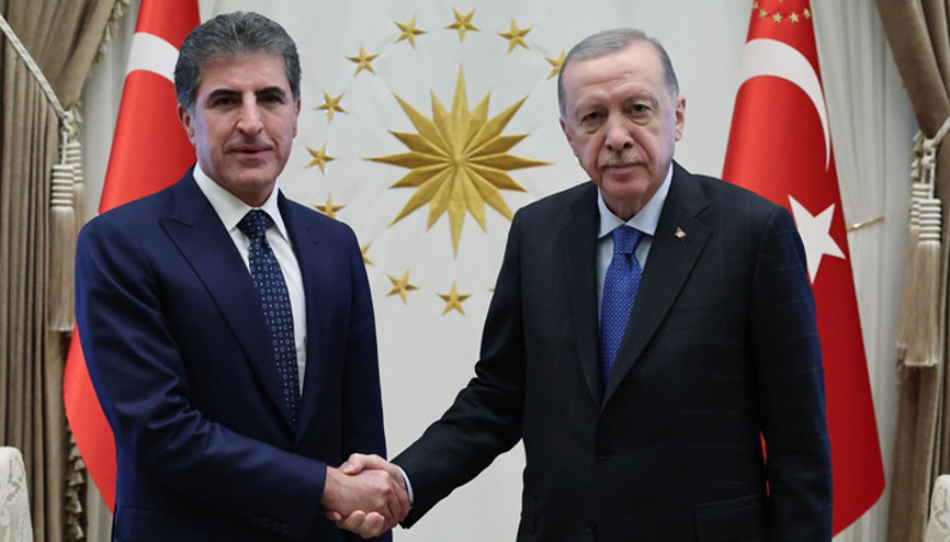 Erdoğan, Neçirvan Barzaniyi kabul etti
