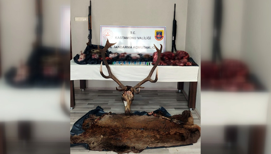 Kastamonuda geyik avlayan 5 kişiye 443 bin 426 TL para cezası