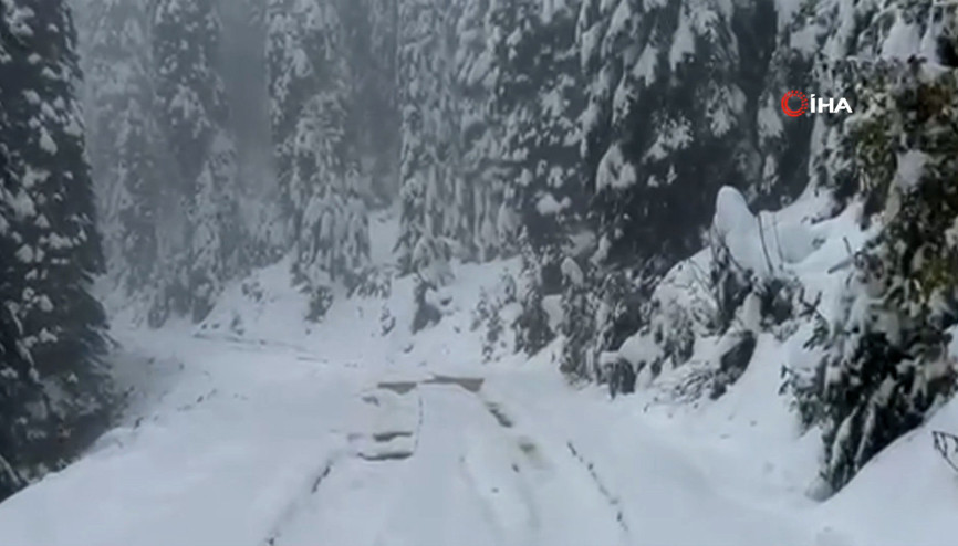 Karabük’ün yüksek kesimlerinde kar kalınlığı 50 santimetreyi buldu