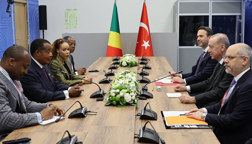 Cumhurbaşkanı Erdoğan, Kongo Cumhurbaşkanı Nguesso bir araya geldi