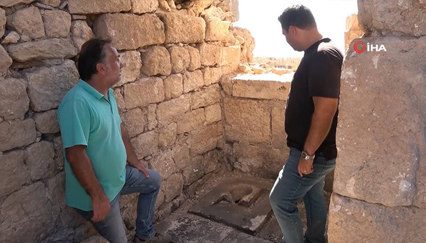 Antik kentte ilginç buluntu Surların üzerinde rastlandı... Böyle bir mekan beklemiyorduk, örneğini görmemiştim