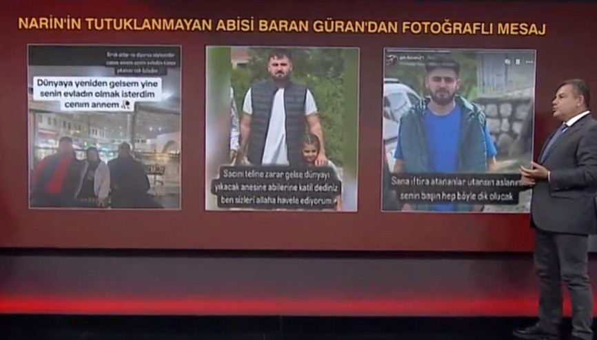 Narinin ağabeyi Baran Gürandan dikkat çeken paylaşımlar... Paylaştıktan 45 dakika sonra sildi