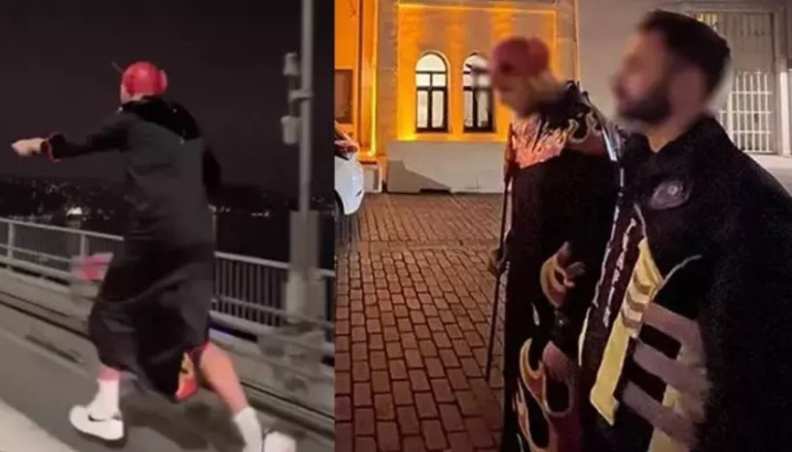 15 Temmuz Şehitler Köprüsü’nde kostümle koşan şüpheli yakalandı