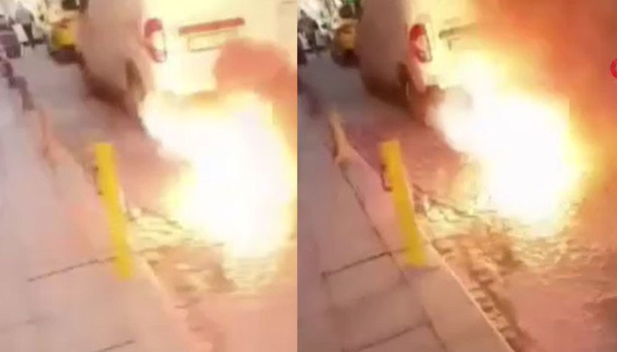 Her şey bir anda oldu Yer altındaki kablo böyle patladı