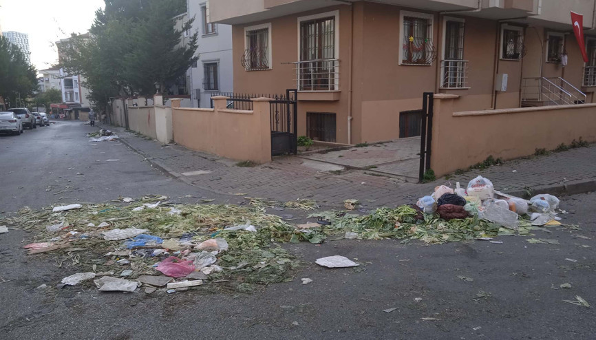 İstanbul-Kartalda temizlik işçilerinin grev kararının ardından sokaklarda çöp yığınları oluştu İstanbul-Kartalda temizlik işçilerinin grev kararının ardından sokaklarda çöp yığınları oluştu